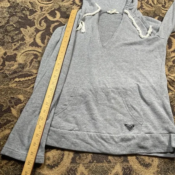 Vtg Y2K Roxy Bohemian Gray Pullover Sweater Womens Size Large Floral - Picture 8 of 8